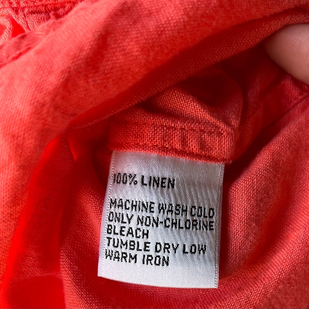 Talbots Orange Button-Down Shirt - Picture 10 of 10